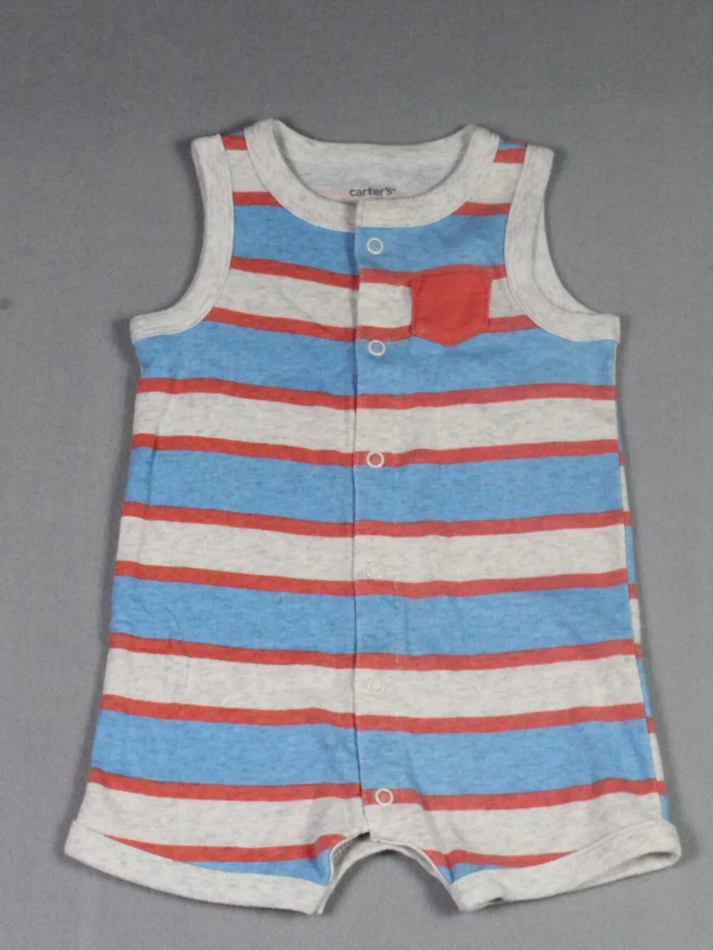 Carter's 6M Baby Boy 3pc Lot Plaid Button Shirt Anchor Romper Stripe - Picture 8 of 9